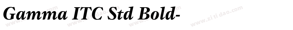 Gamma ITC Std Bold字体转换